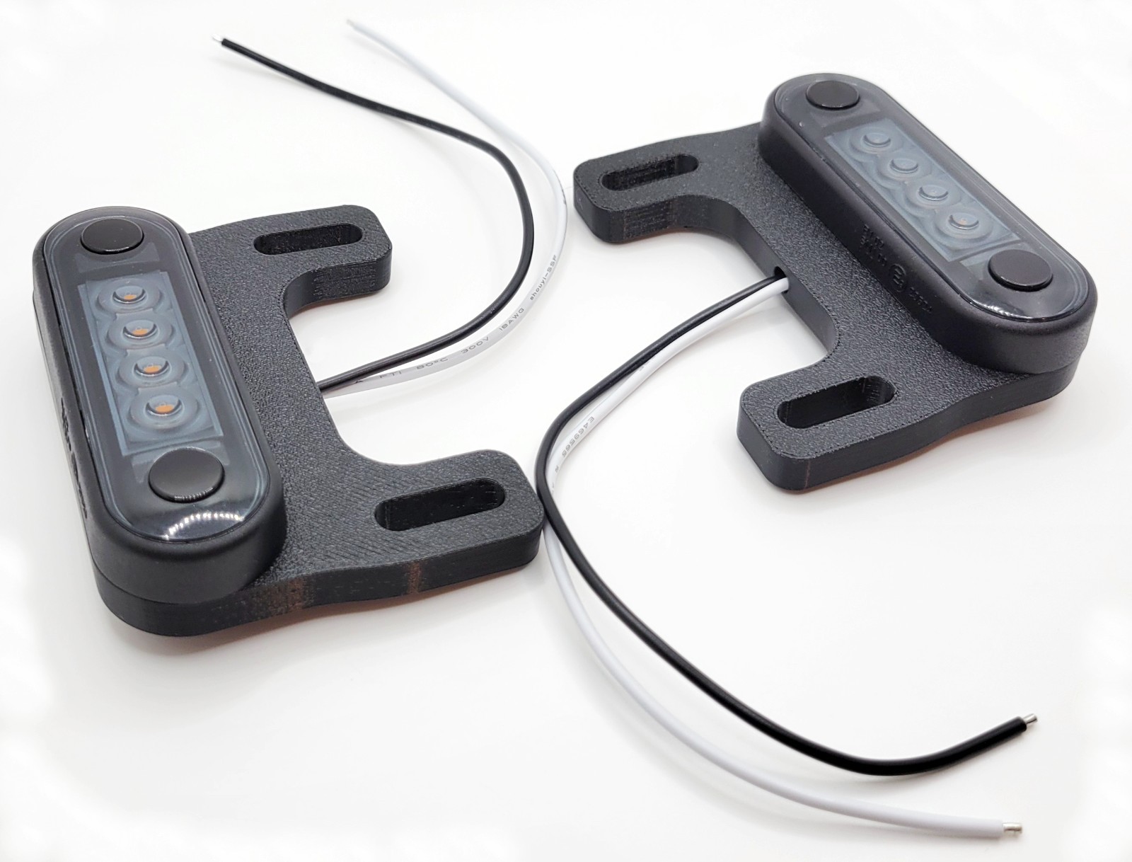 Motorcycle License Plate Mount Turn Signals With Flexable Mount