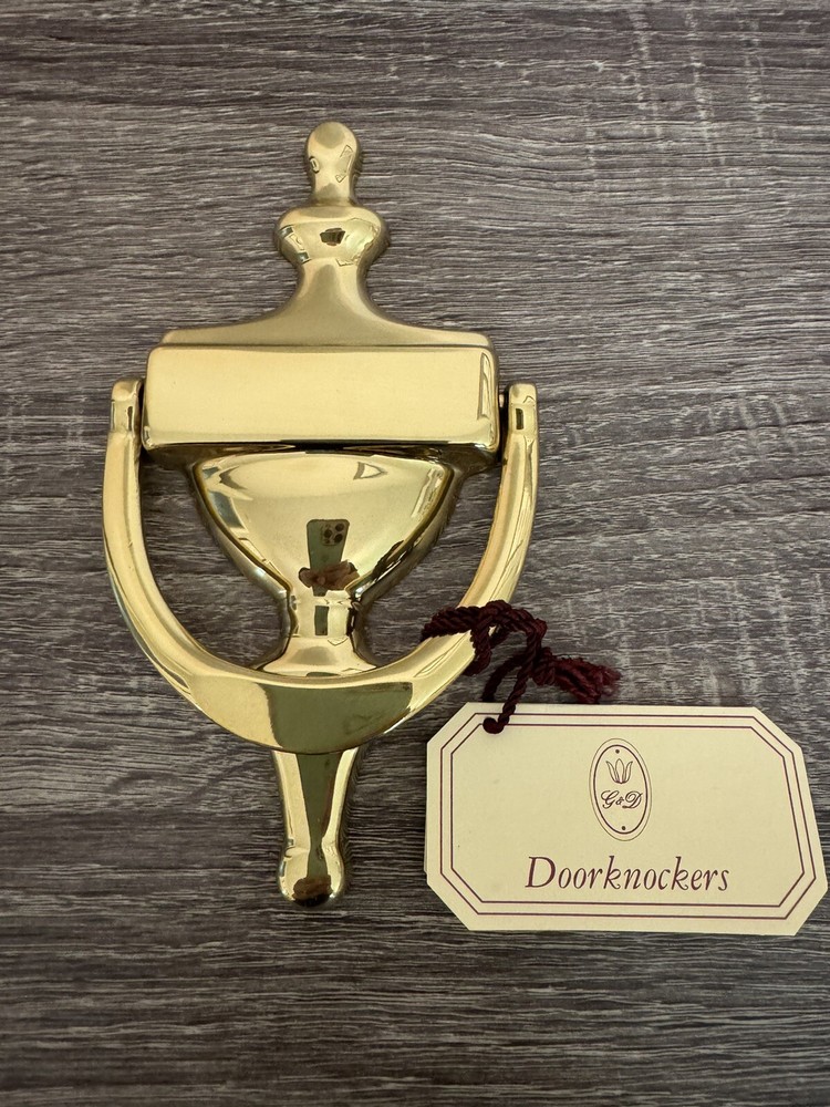 Vintage Solid Brass Doorknocker G&D Made in Spain