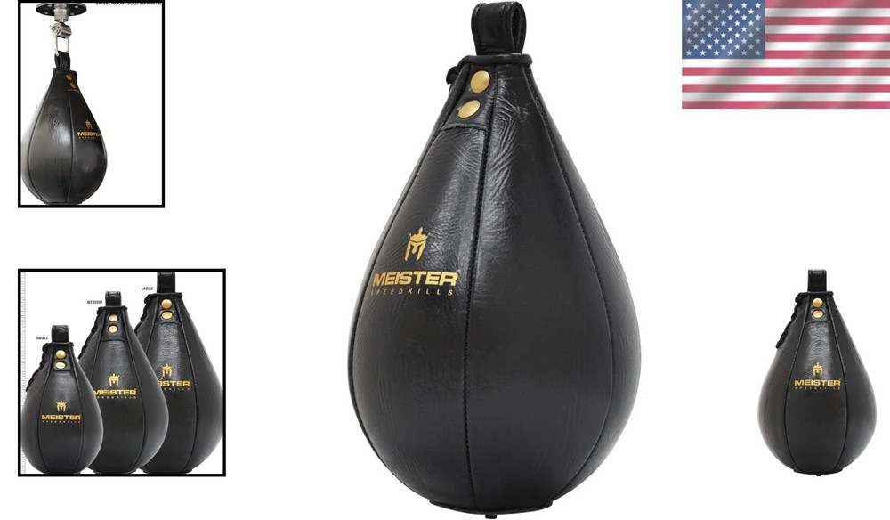 SpeedKills Black Medium Speed Bag - Enhanced Performance with Latex Bladder