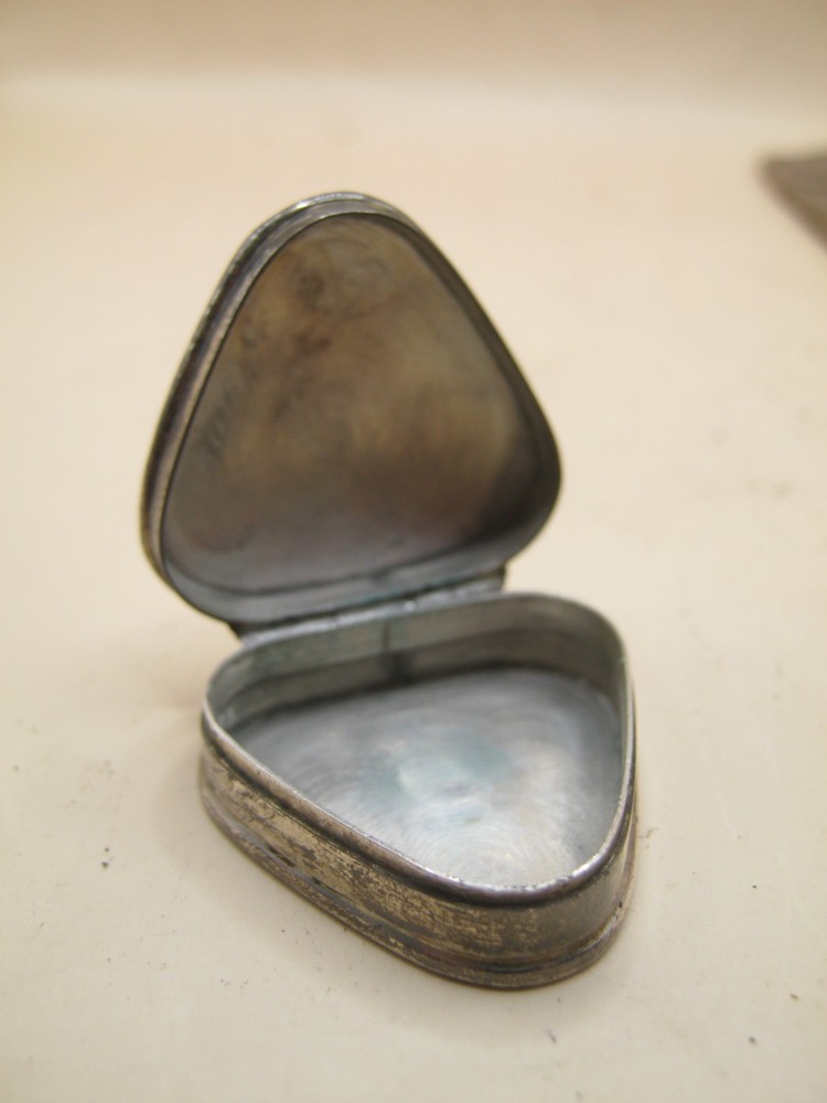 Vintage Later 20th Century Sterling Silver Triangular Shaped Box