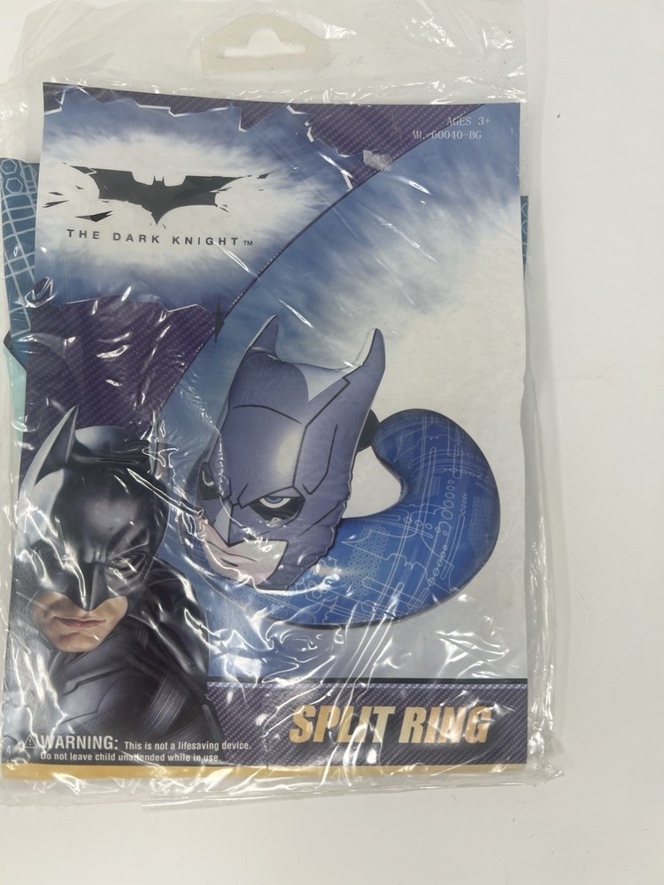 NEW In Package DC Comics Dark Knight BATMAN Split Ring Inflatable Float for Pool