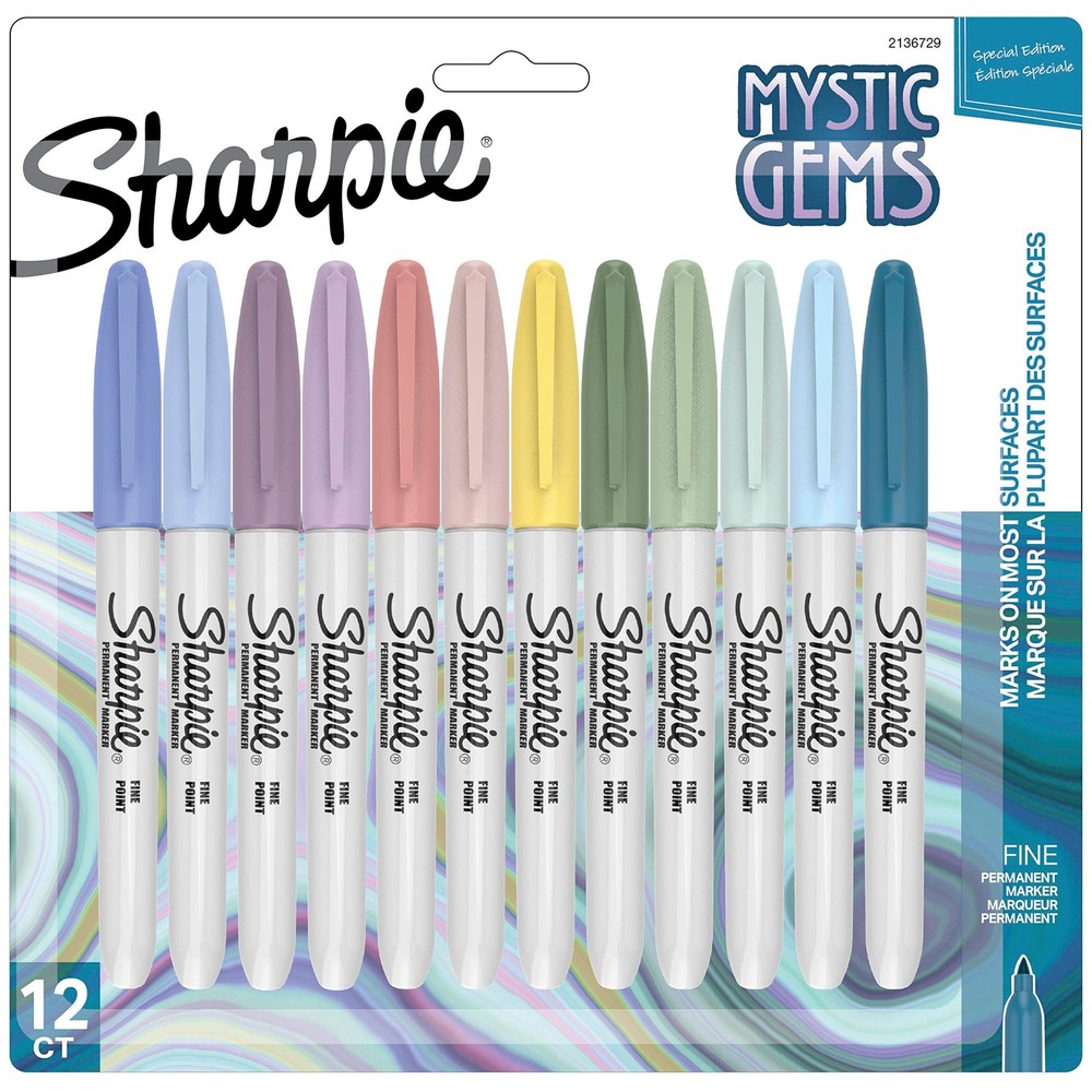 Permanent Markers Fine Point Assorted Colors Special Edition 12 Count