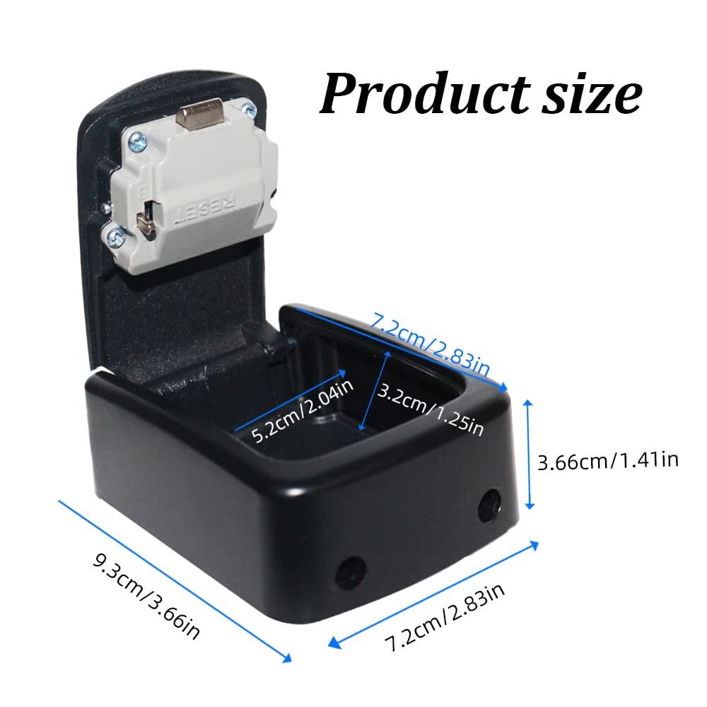 4 Digit Portable Lock BoxSet Your Own CombinationWith Removable Cable and Sha...