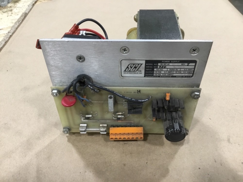 Solid Controls PR 107-A1 Power Supply Rev. J 115VAC 0.5A Input #419DKA9PR2