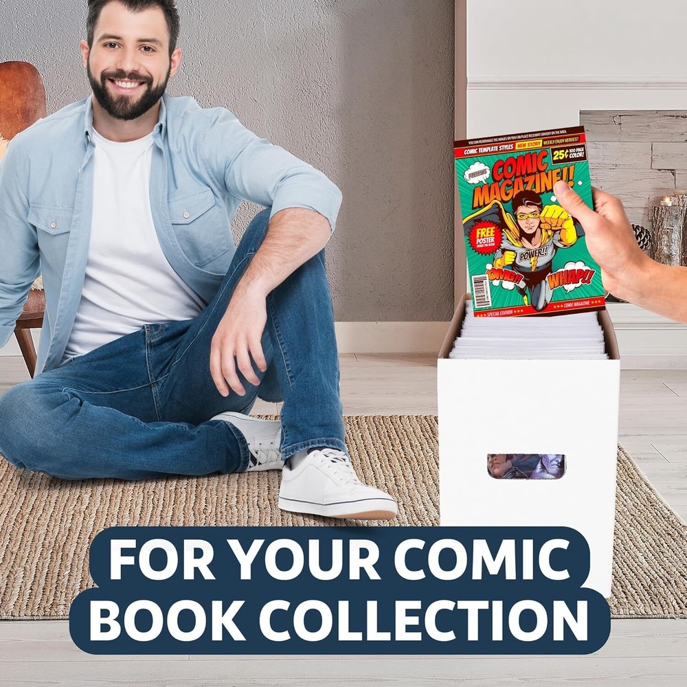 10 Comic Books Storage Boxes Short Holds 150-175 Stackable Durable Archive BCW