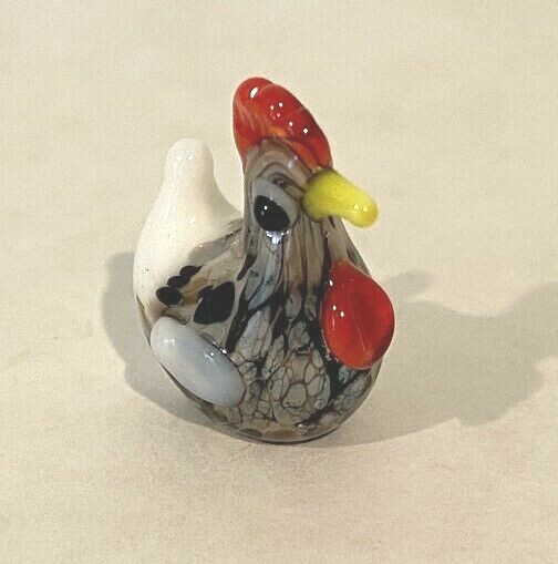 Ganz World Miniature Mini Glass HEN Chicken Rooster Collectible Figurine