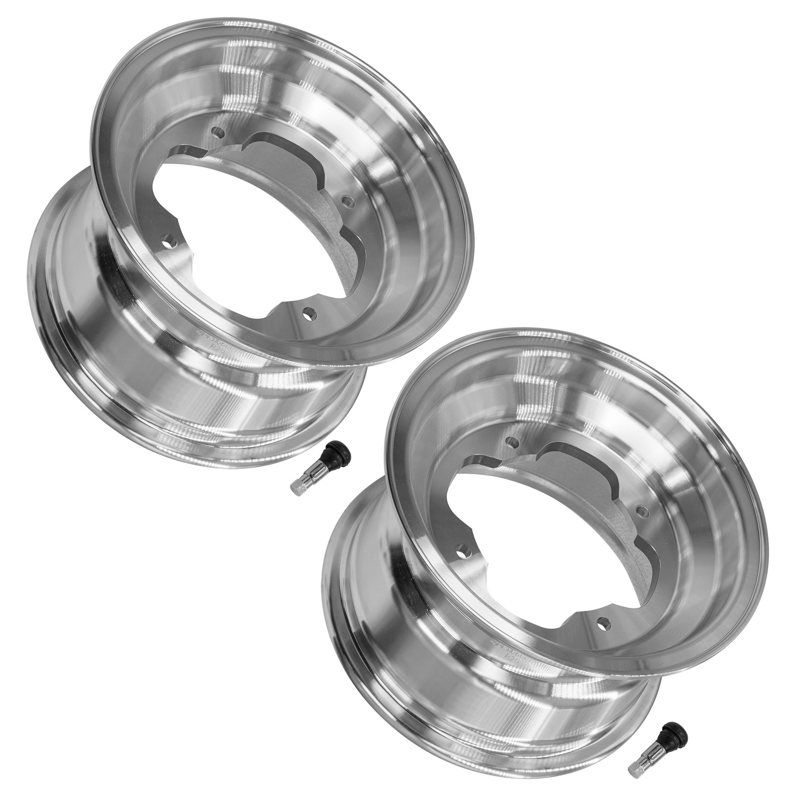 Caltric 10x6 inch 4/156 Bolt Pattern 4+2 Offset Front Wheel Rim For Yamaha