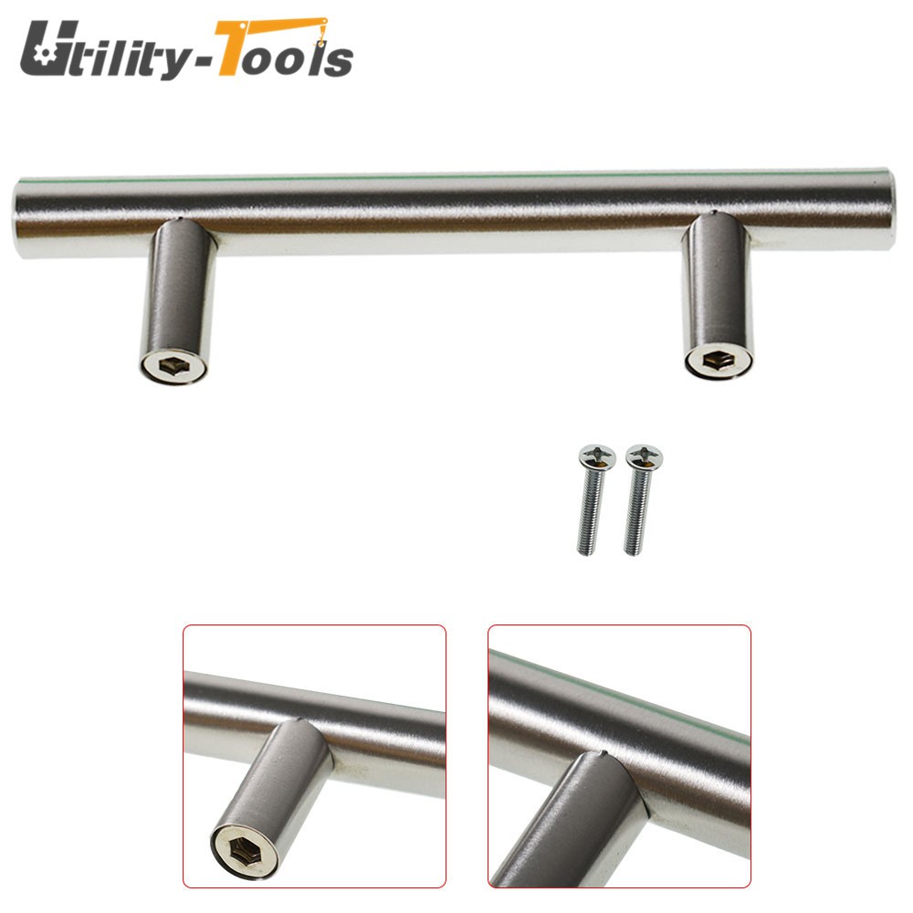 30 × 5" Stainless Steel T Bar Pulls Knobs Cabinet Door Kitchen Drawer