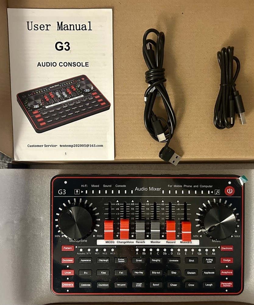 Tenlamp G3 Audio Mixer, Streaming Mobile Phone & Computer