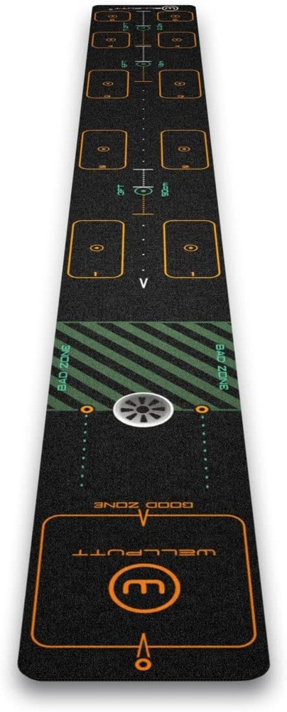 WELLPUTT - Golf Putting Training Mat - 10ft First