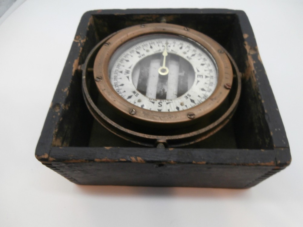 ANTIQUE STAR PATHFINDER COMPASS-BINNACLE "STAR COMPASS CO."