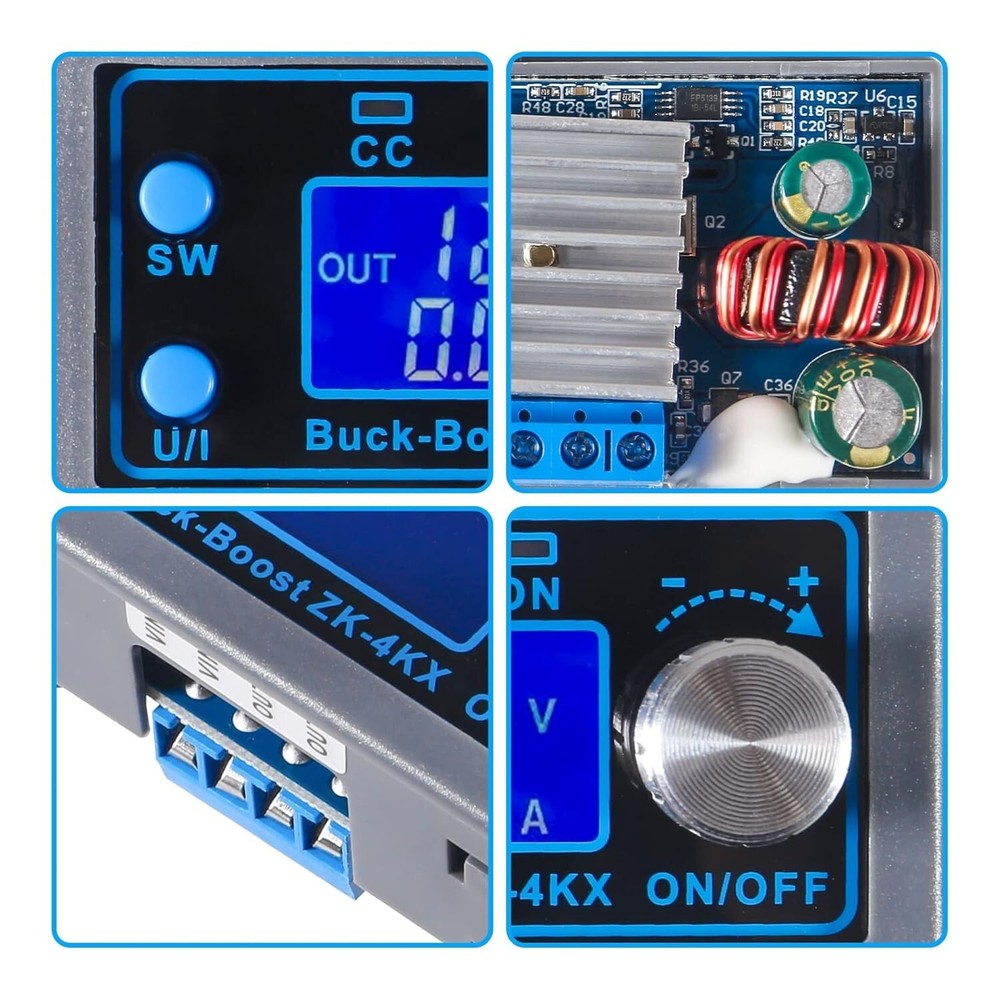DC Adjustable Step Up Down Buck Boost Power Supply Voltage Regulator LCD Module