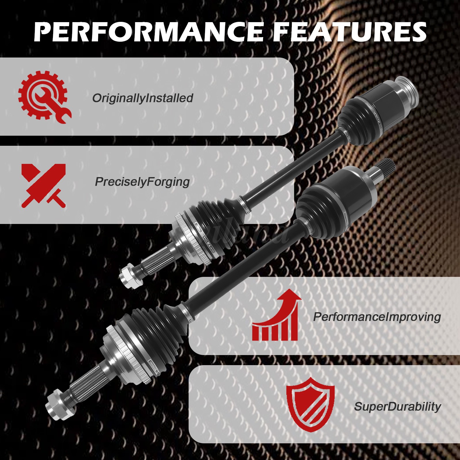 CV Axle Shaft Front Left & Right Set for Honda CR-V 2.0L Automatic 4WD 1997-2001