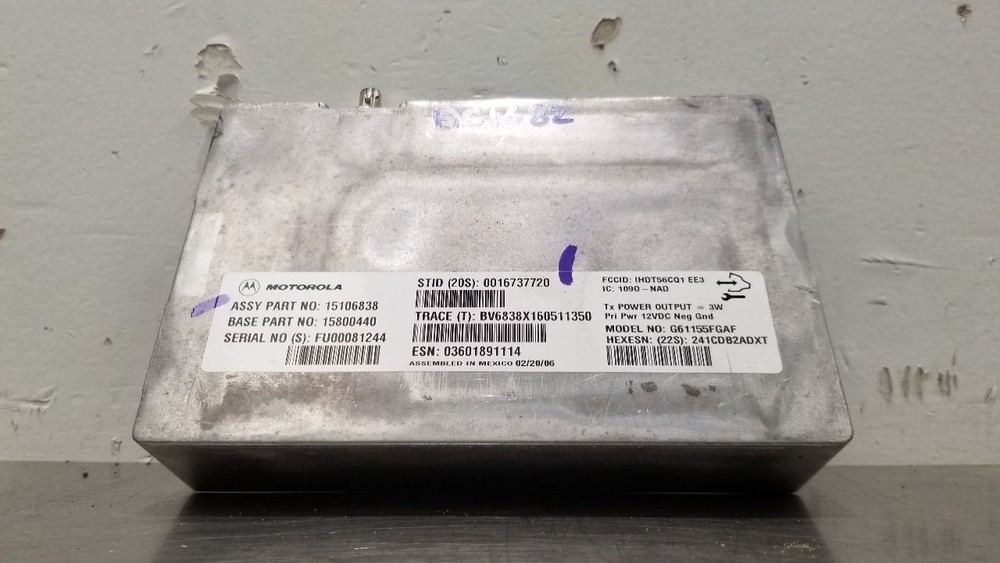 07 CHEVY TAHOE COMMUNICATION ONSTAR CONTROL MODULE 15106838