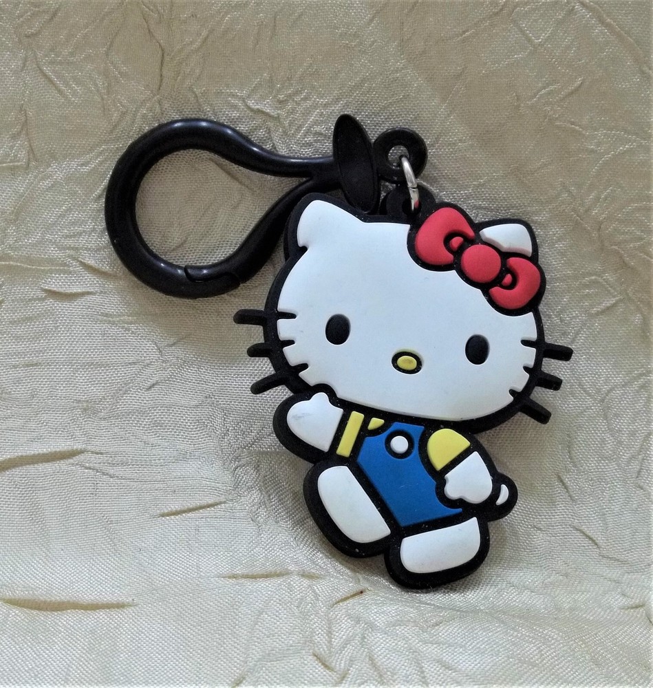 Hello Kitty Rubber Key Ring with Clip Keychain