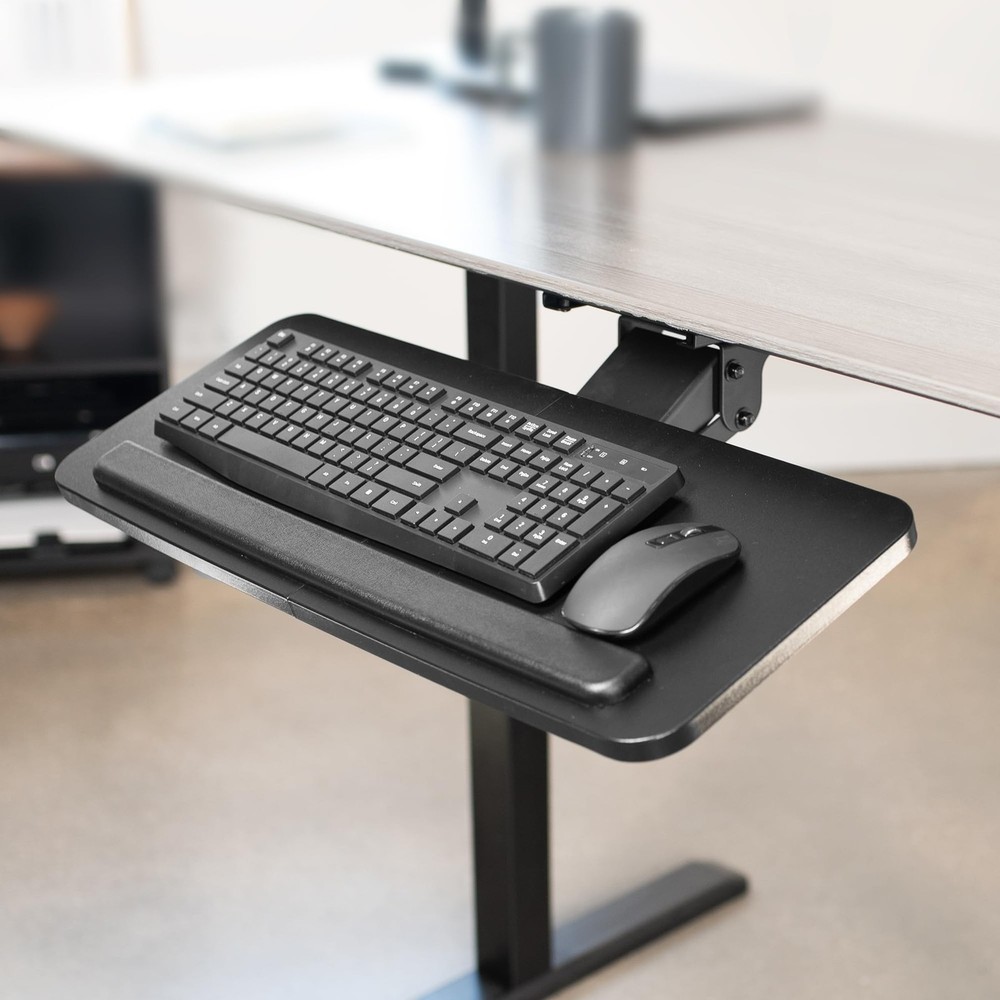 VIVO Adjustable Computer Keyboard & Mouse Platform Tray Ergonomic Under Table...