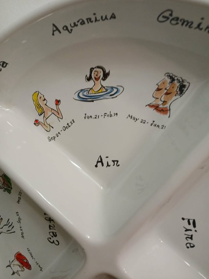 Pottery Barn WHAT YOUR SIGN Sectioned Serving Platter