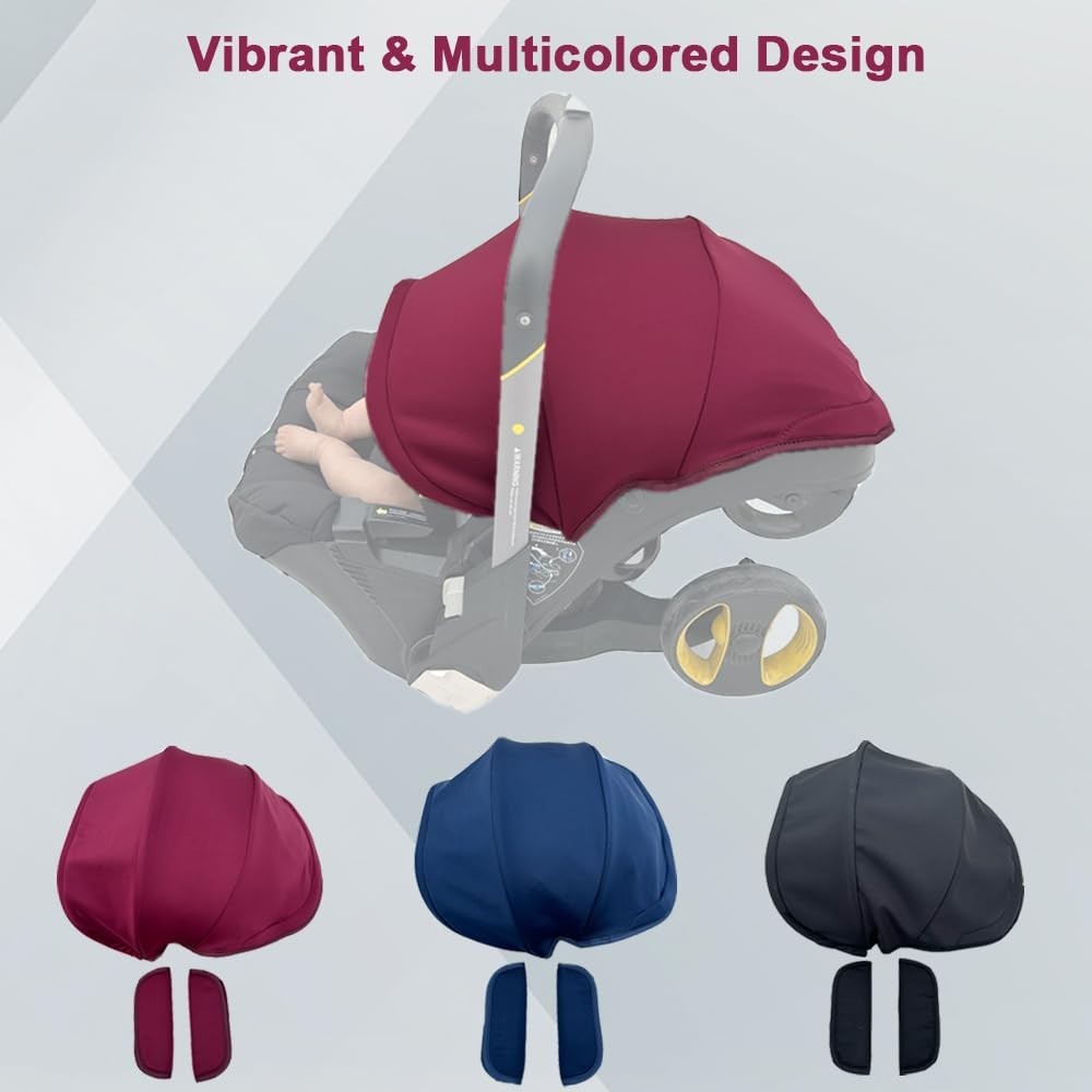 Larger Replacement Canopy for Doona+ & Doona i Strollers - Wine Red Elegance