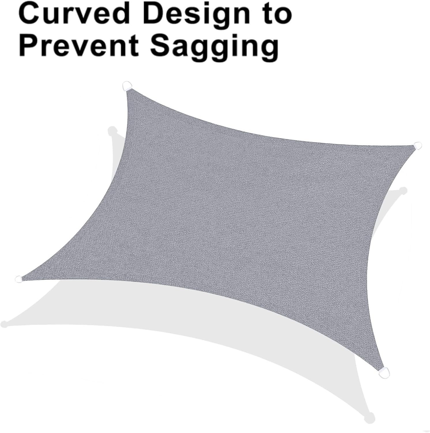 20' x 23' Large Sun Shade Sail Rectangle Sunshade UV Block Patio Shade Sail