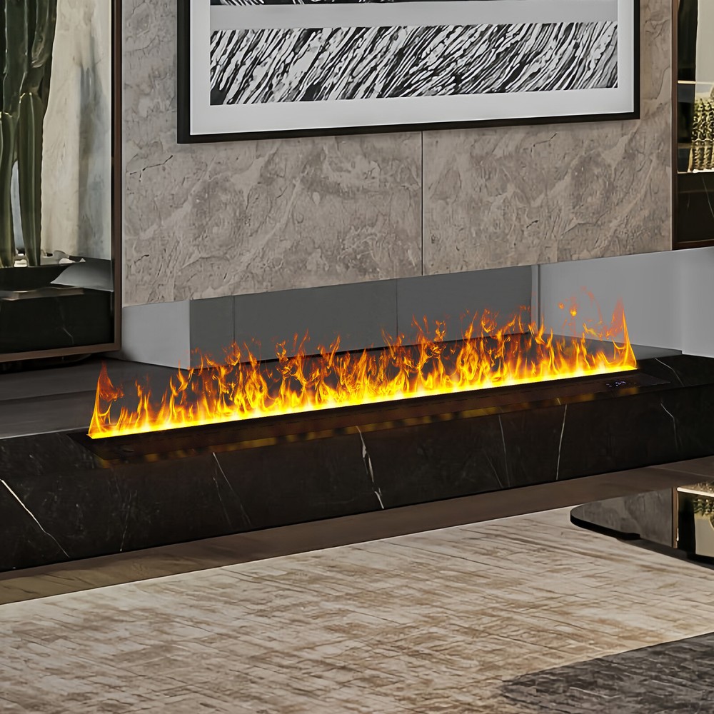 Electric Fireplace Insert Water Vapor Fireplace with Remote Control Single