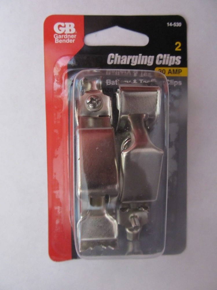 Battery Charging Clips GB  2.5" 2 Pack NEW in package