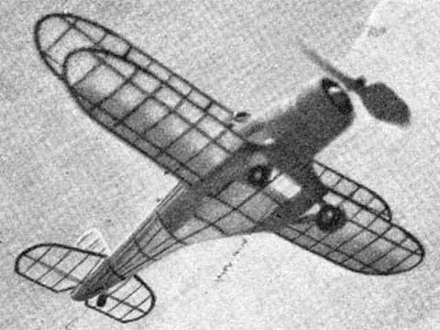 Beechcraft D-17 Staggerwing 19" Wing RC Model Airplane Printed Plan &Templates
