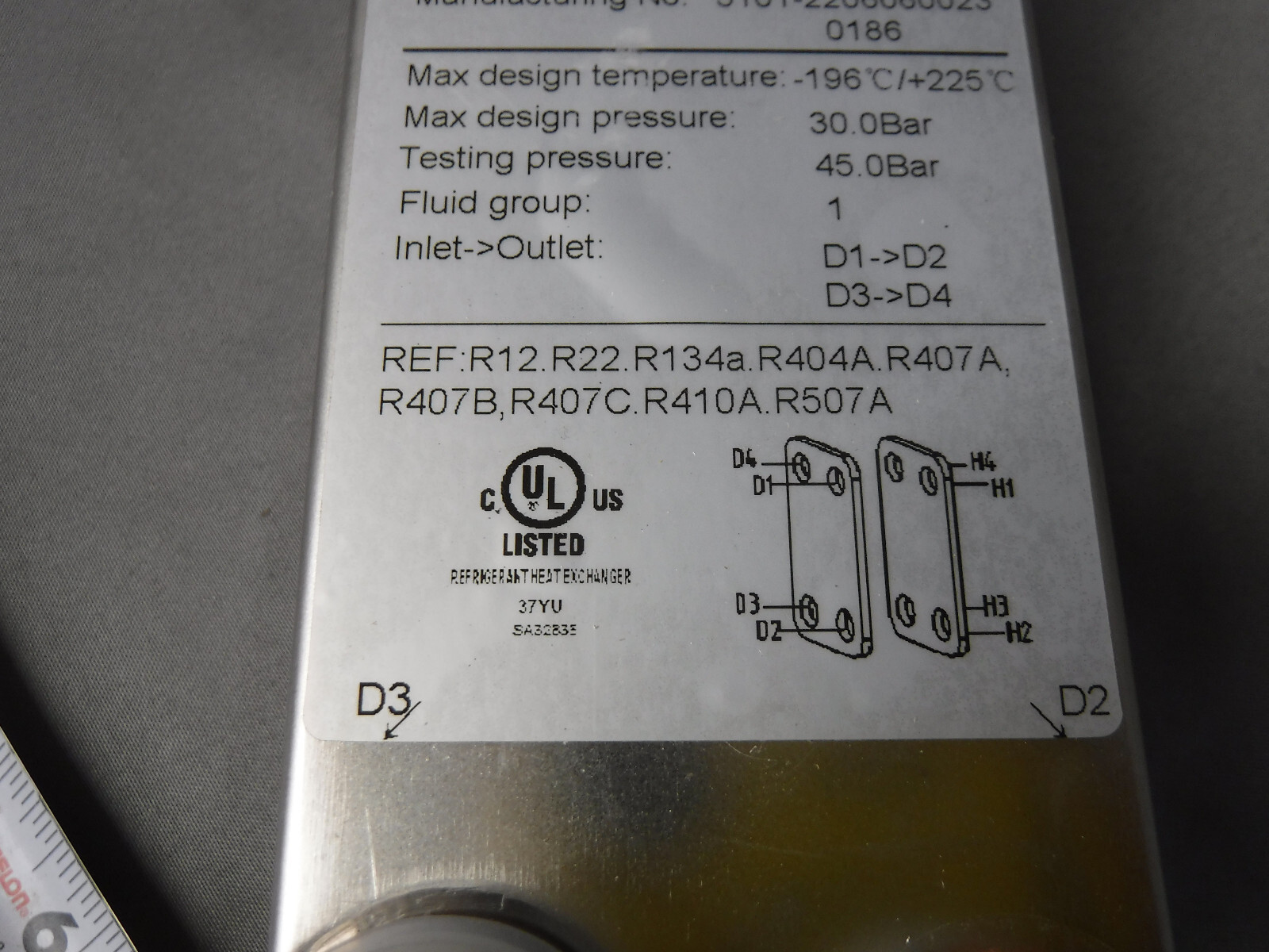 BAODE Brazed Plate Heat Exchanger Plate Chiller Homebrewing Wort 3"x8" 3/4" MPT