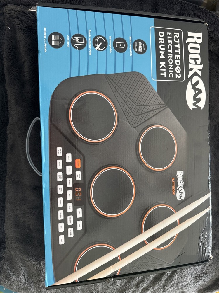 RockJam Electronic Drum Set with Bluetooth MIDI