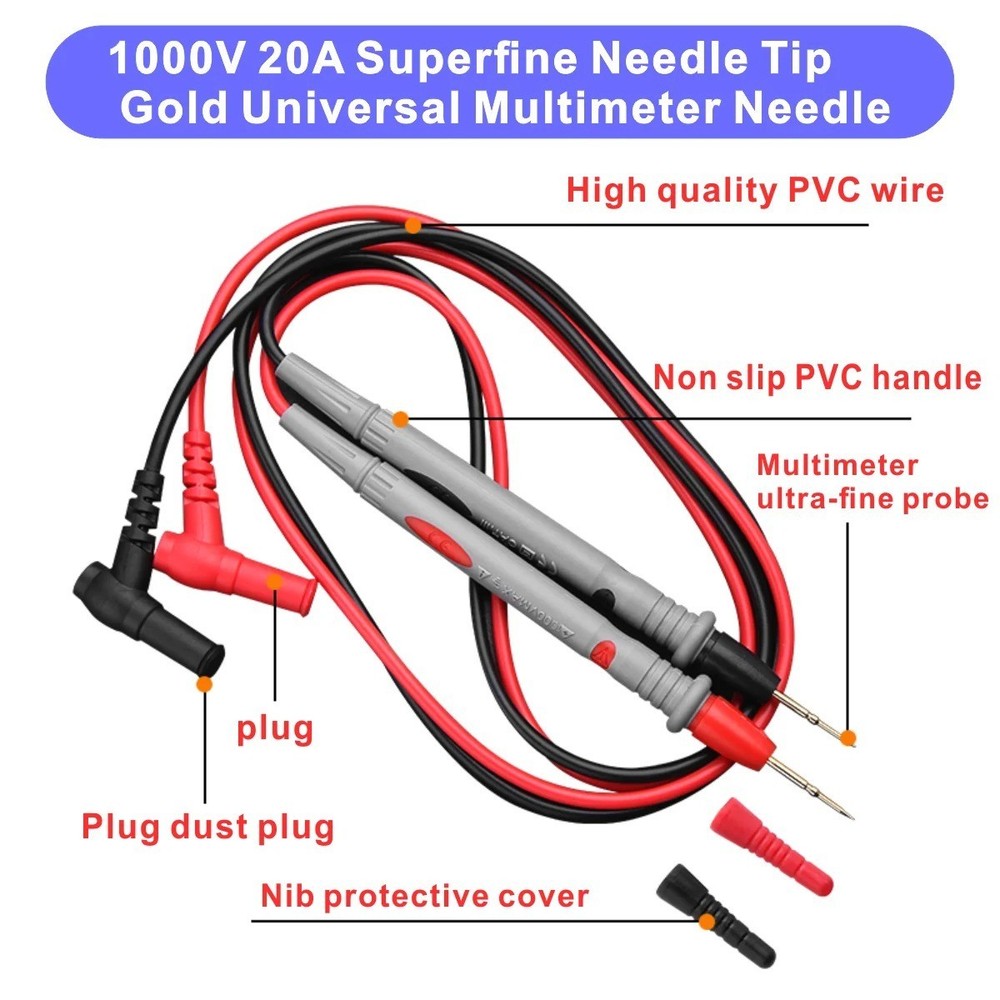 Digital Multimeter Meter Universal Probe Wire Cable High Quality Test Lead 1set