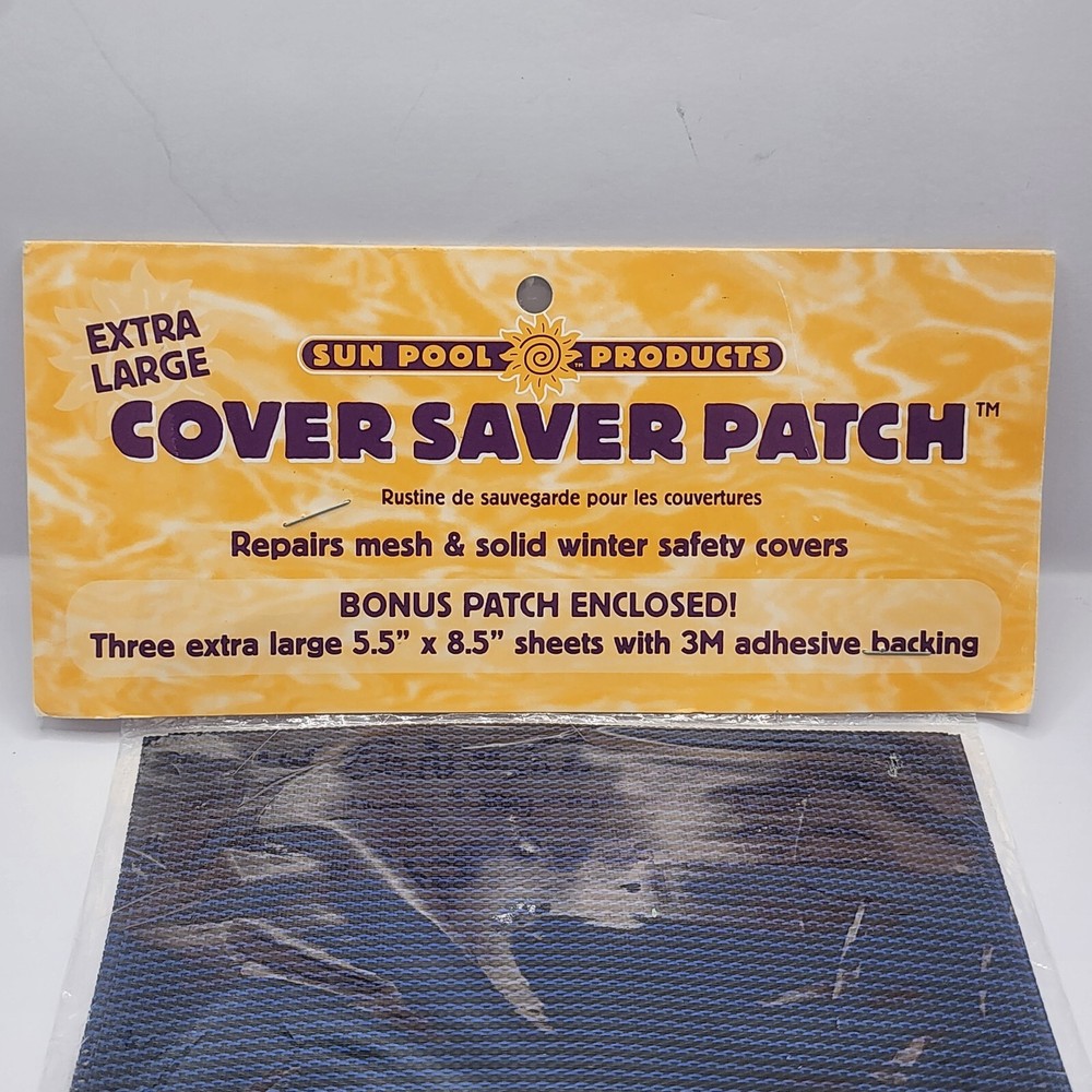 Pool Cover Patch Blue Extra Large 5.5"x8.5" (3 SHEETS) New