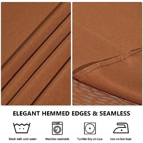 Pack Fitted Table Covers for 6 Foot Tables - Water Resistant Washable 4 Brown