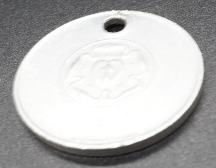 WWII Army, Navy, USMC Lutheran Christian Dog Tag Medal by Whitehead & Hoag