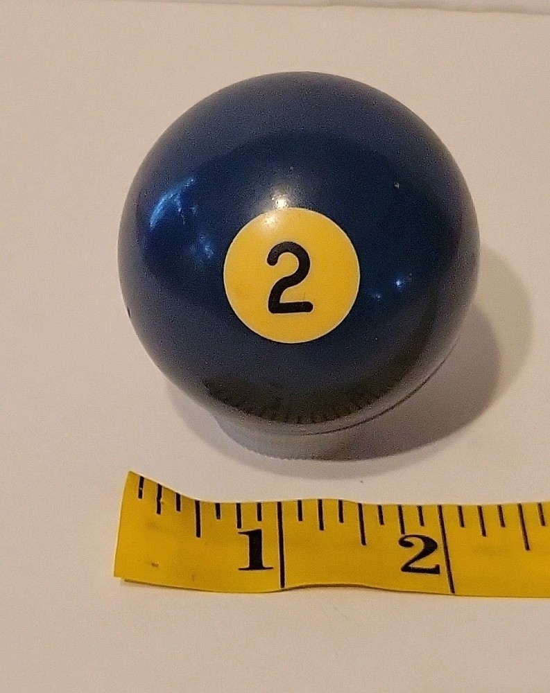 Vintage No. 2 Solid Blue Pool Ball Billiard 2" Replacement (J)