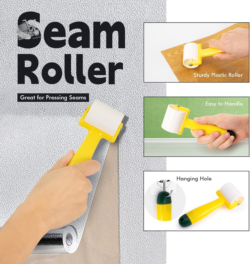 Wallpaper Tool Kit With Sewing Rollers, Handcrafted Knife