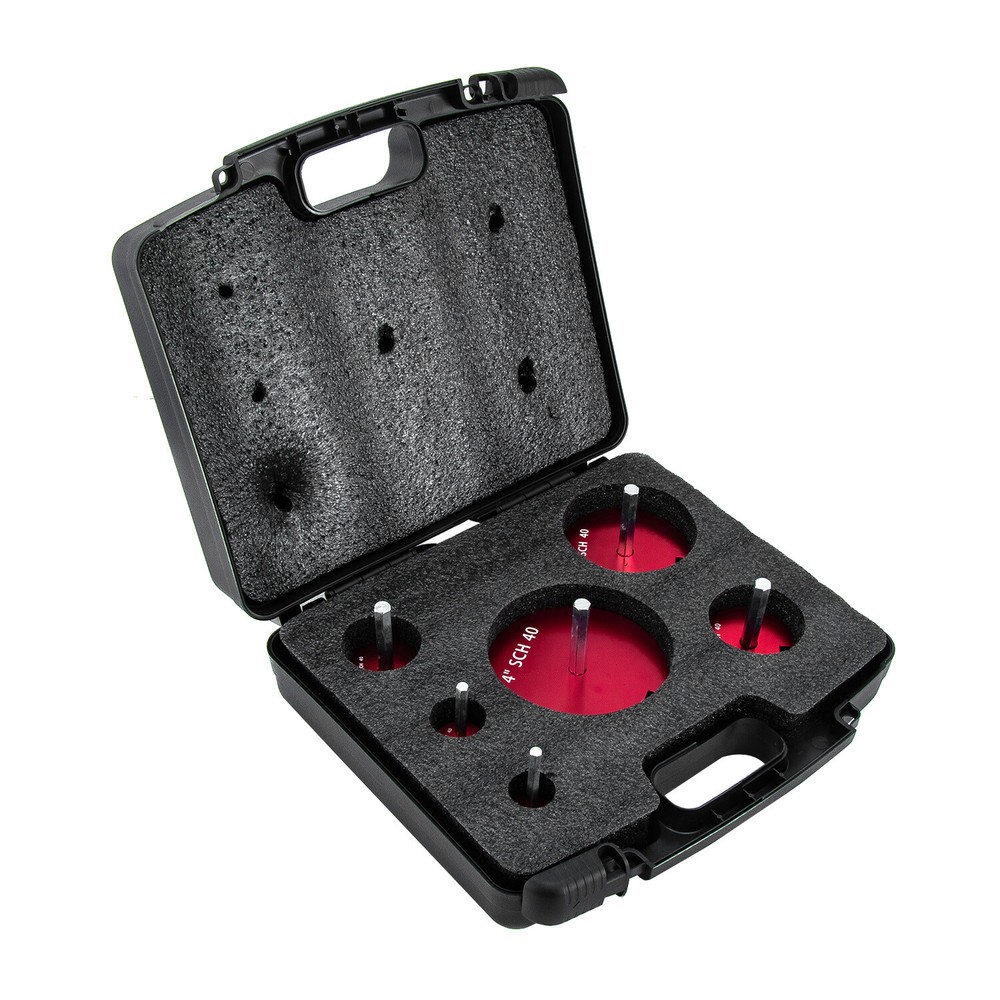 6-Piece Plastic Pipe Fitting Reamer Kit 1/2" Drills PVC Pipe Reamer Tool W/Case