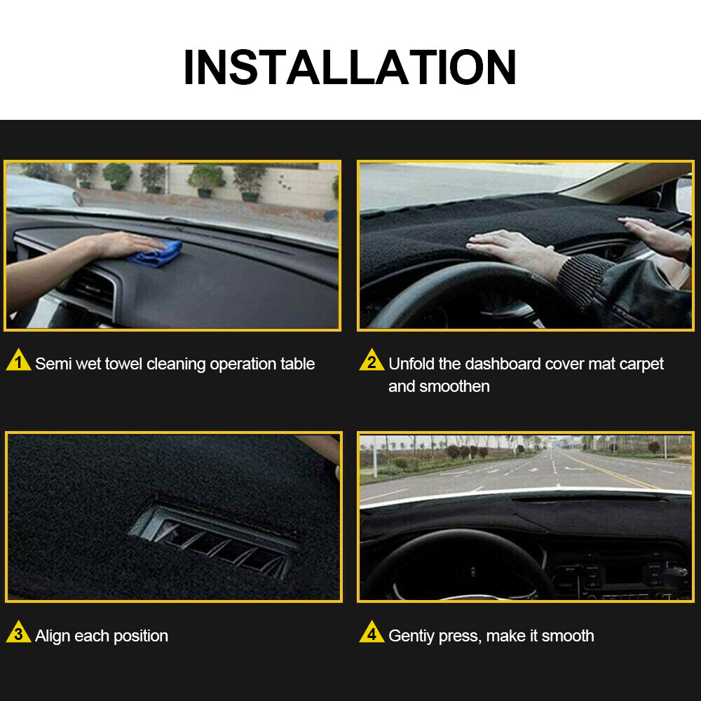 For 2007-2014 Chevy Tahoe /Suburban Silverado Dash Cover Mat Dashboard Pad Black