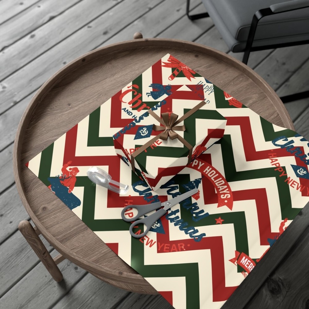 Wrap Papers - Christmas Chevron Patterns - V1