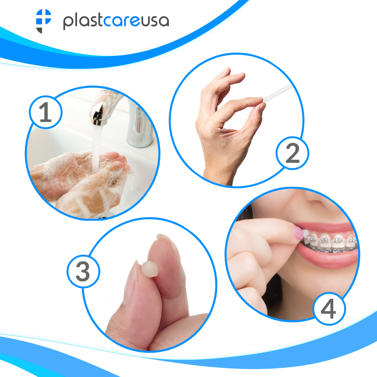 50 Braces Wax for Dental Orthodontic Teeth Protection - Bulk Ortho Unscented Kit