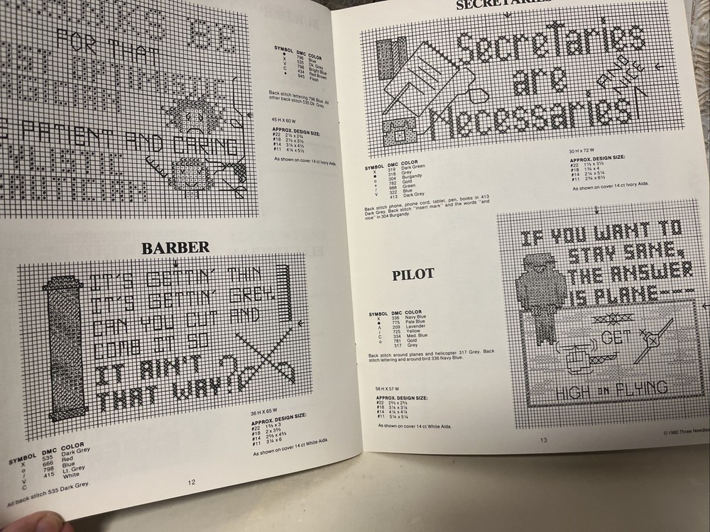Working Class Cross Stitch Pattern Booklet Three Needles