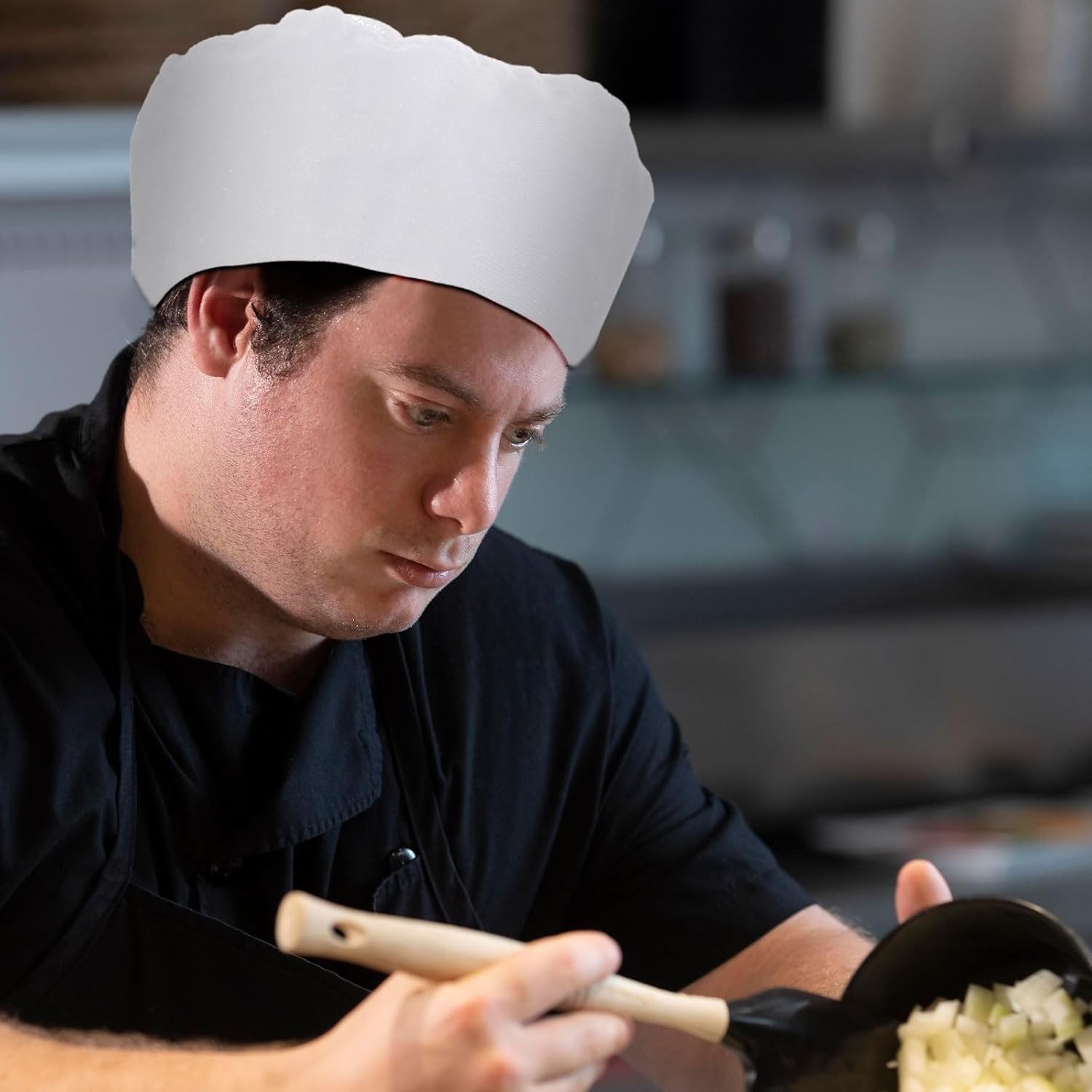 8 Pcs Unisex Chef Hats for Men Women Adult Adjustable Kitchen Cooking Caps Sushi