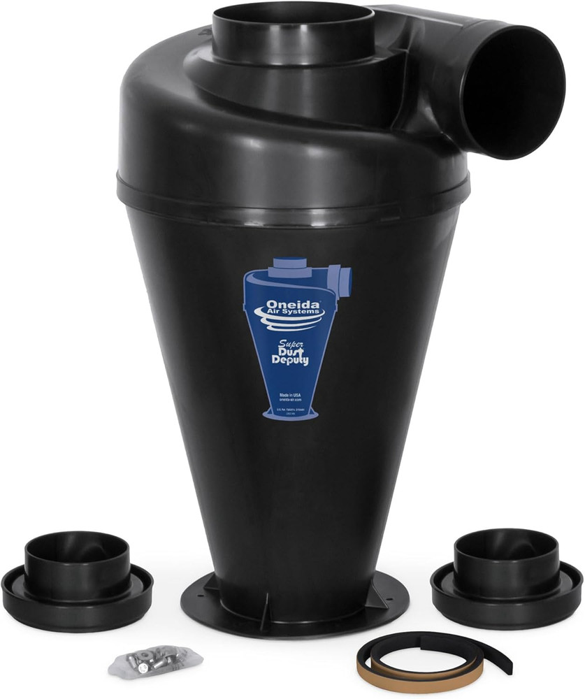 Oneida Air Systems Cyclone Attachment for Single Stage 0.5-3HP Dust Collector, 4