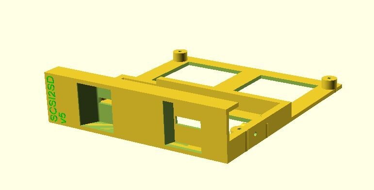 SCSI2SD (v5) Floppy Drive Bay Adaptor (3D Printed)