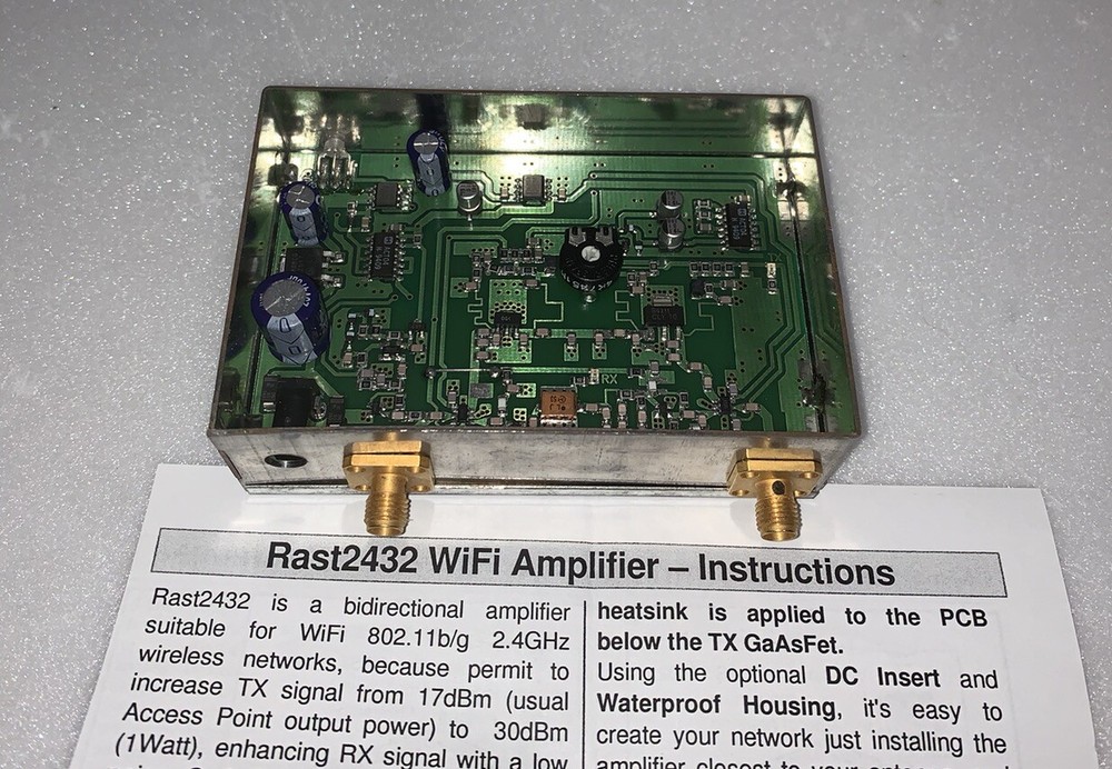 AMPLIFIER +31dbm 2.4GHz Wi-Fi Link Extender RAST 2432 New