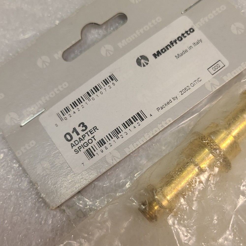 Manfrotto 013 Adapter Spigot Brass NOS