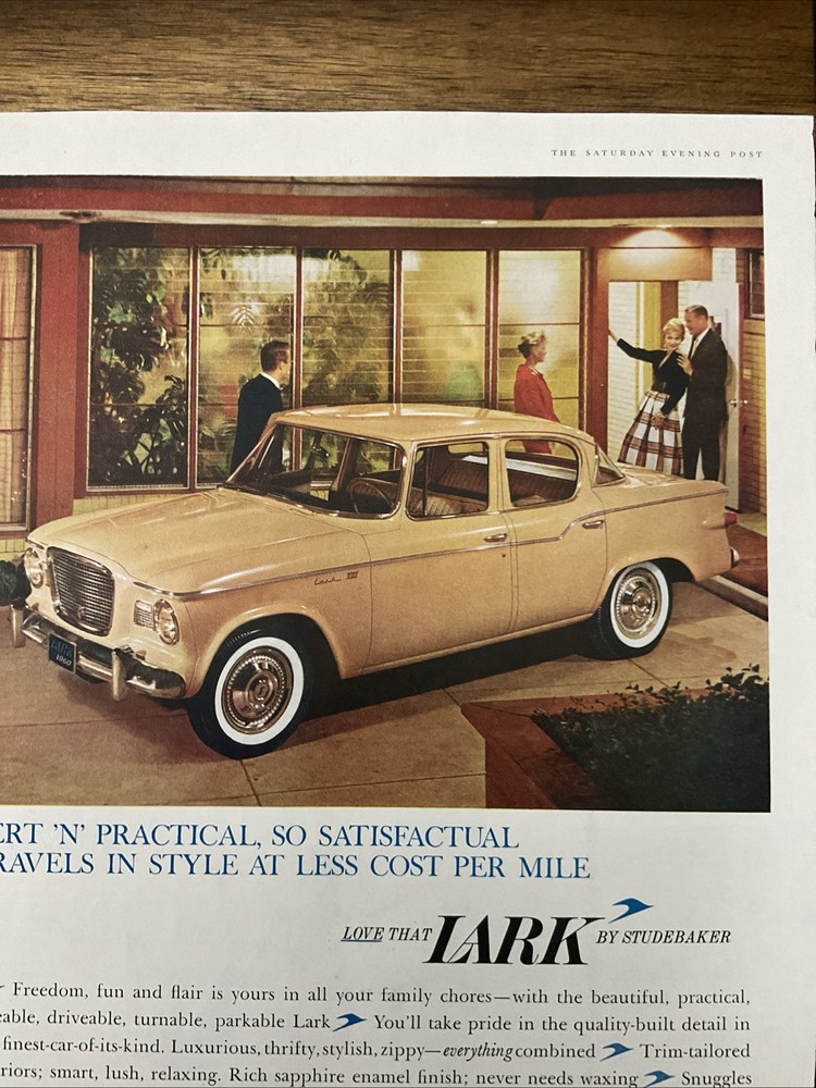 Lark Pert N' Practical Studebaker Print Ad 1960 10x13