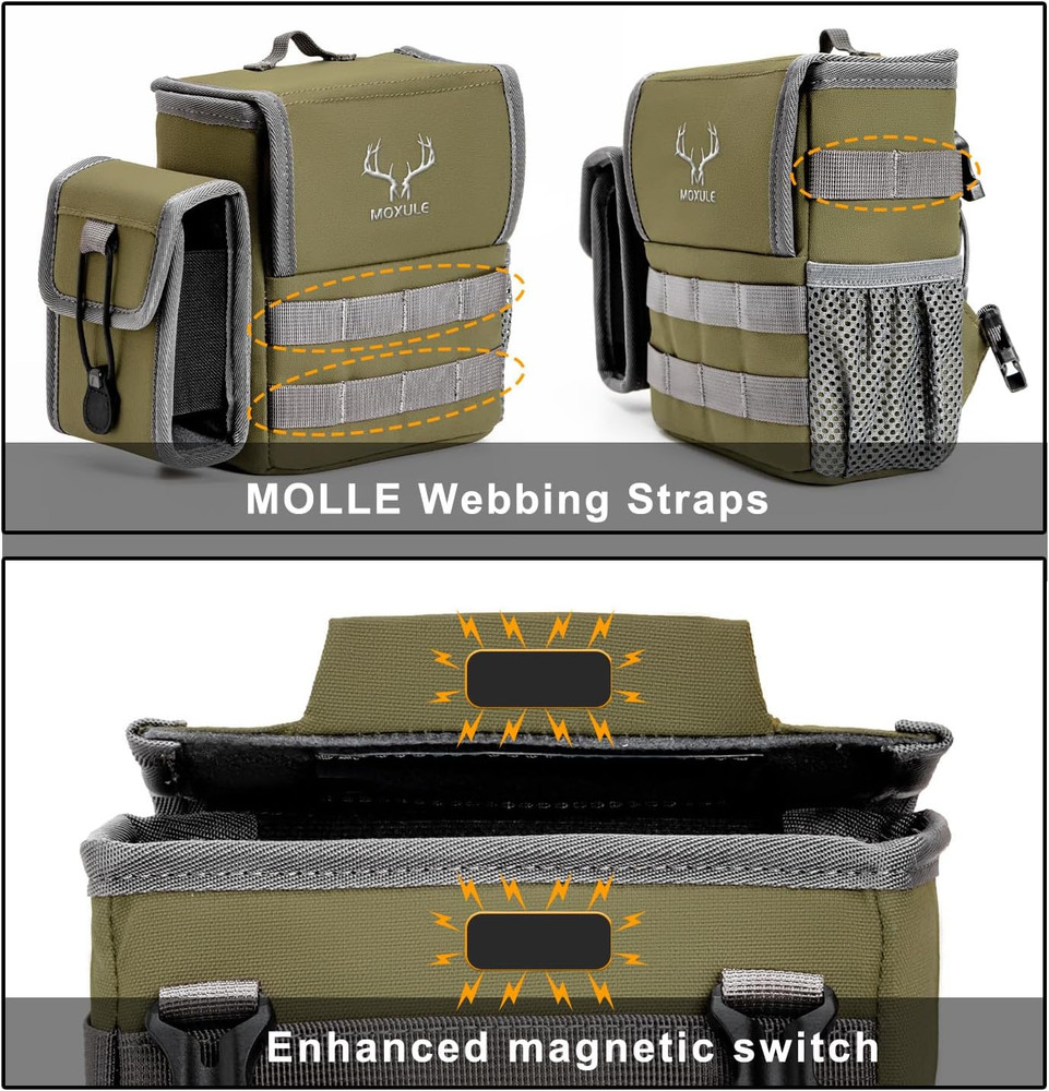 Binocular Harness Chest Pack - Bino Case with Rangefinder Pouch and Waterproof C