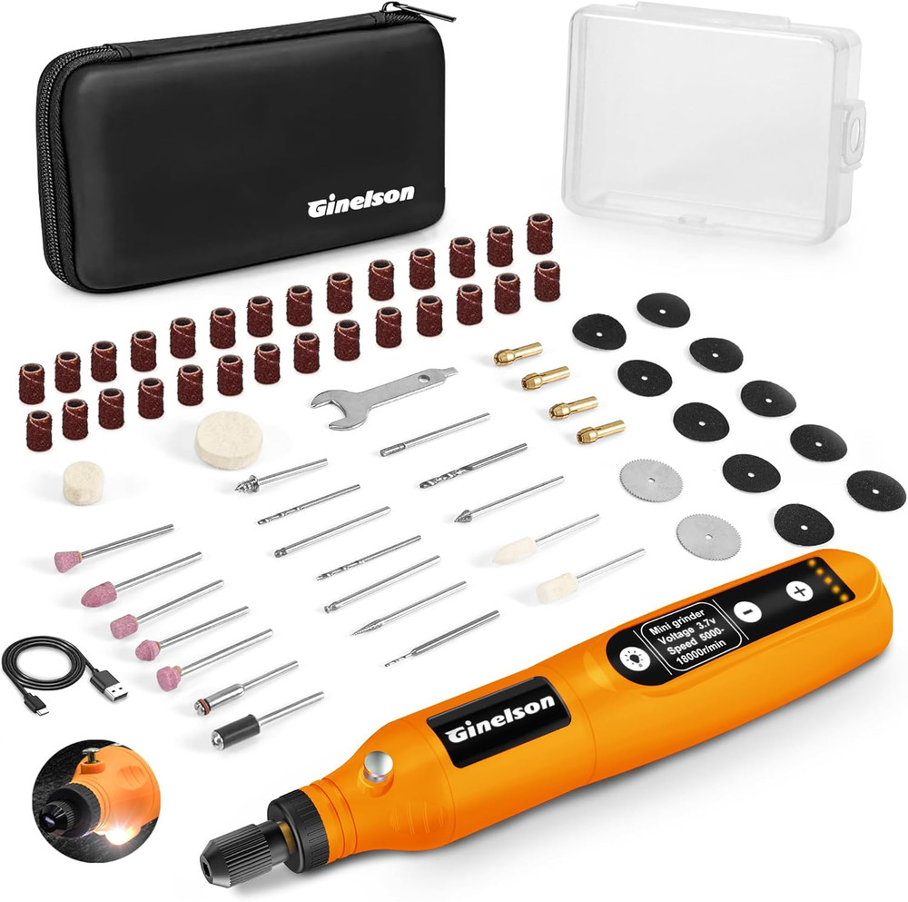 Cordless Rotary Tool, 5 Variable Speed Mini Rotary Tool Kit with 70 Accessories,