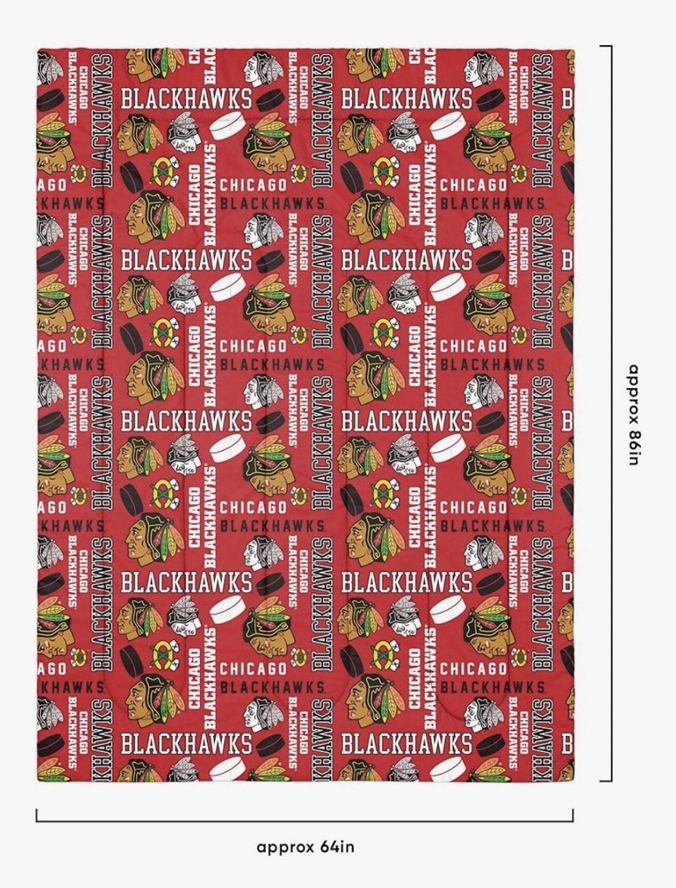 FOCO Chicago Blackhawks Full Size Comforter Set NHL Bedding