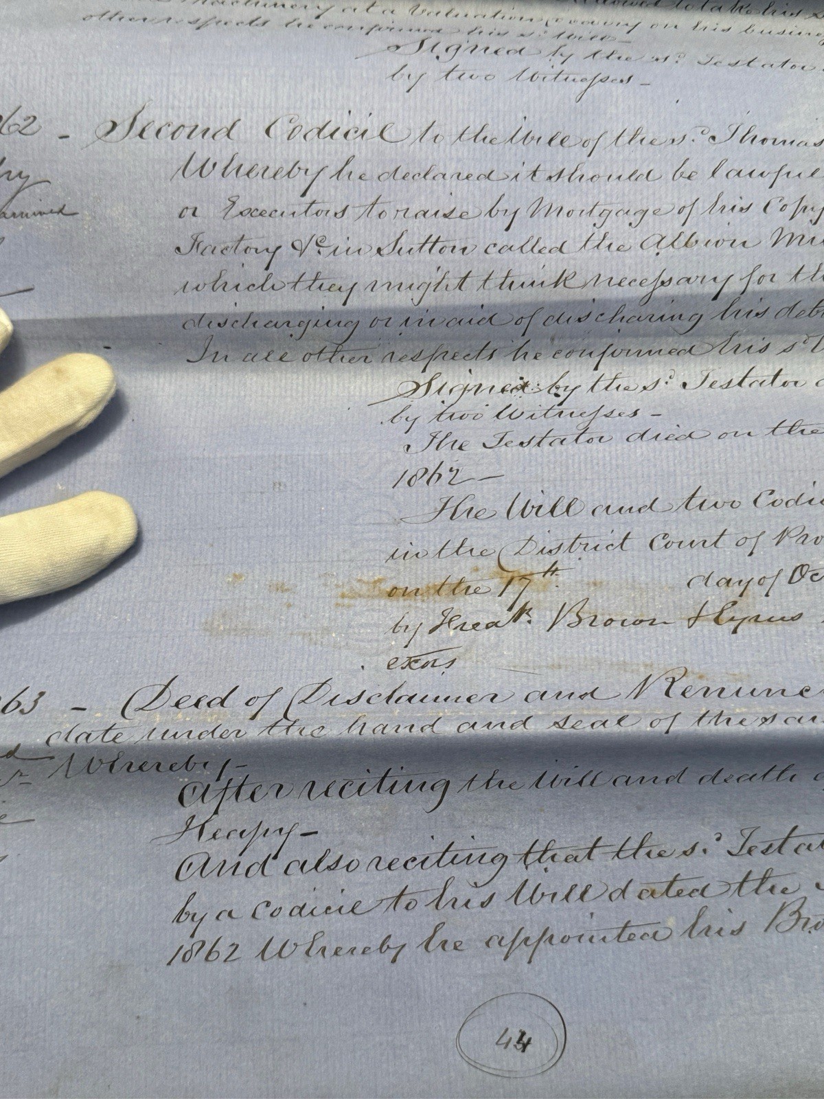 1867 Rare MASSIVE Vellum Abstract of Title Macclesfield Cheshire Manuscript 46pg