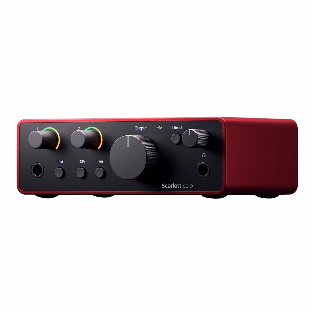 Focusrite Scarlett Solo Studio 4th Gen Audio Recording Interface w Mic & Head...